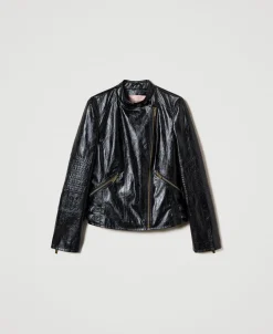 Blouson Perfecto Effet Cuir Avec Fermeture éclair