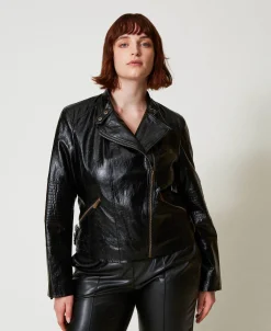 Blouson Perfecto Effet Cuir Avec Fermeture éclair