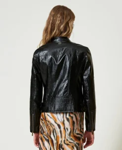 Blouson Perfecto Effet Cuir Avec Fermeture éclair