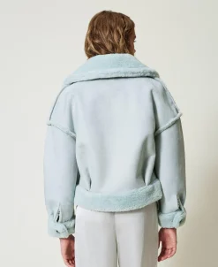Blouson Réversible Avec Fausse Fourrure