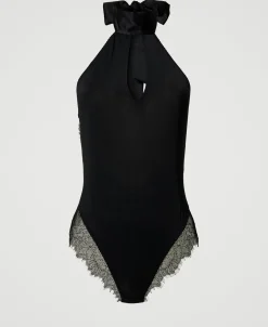 Body En Charmeuse Et Dentelle
