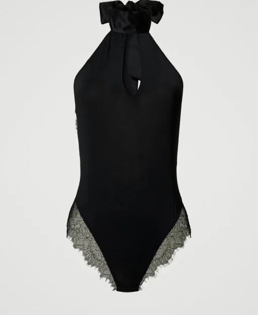 Body En Charmeuse Et Dentelle
