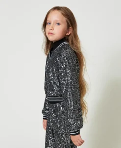 Bomber Avec Sequins All-over