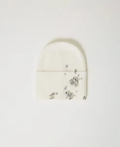 Bonnet En Maille Avec Broderies