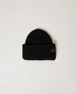 Bonnet En Maille Côtelée Avec Oval T