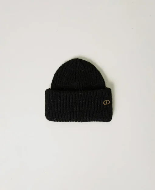 Bonnet En Maille Côtelée Avec Oval T