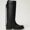 Bottes à Lacets En Cuir