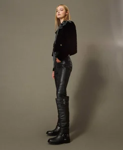 Bottes Montantes «Darcy» En Cuir Avec Brides