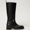 Bottes Motardes En Cuir Avec Oval T