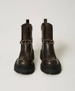 Bottines Avec Barrette Oval T