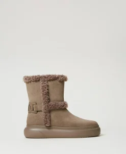 Bottines Avec Détails En Fausse Fourrure