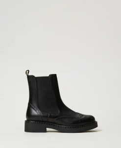 Bottines Chelsea En Cuir