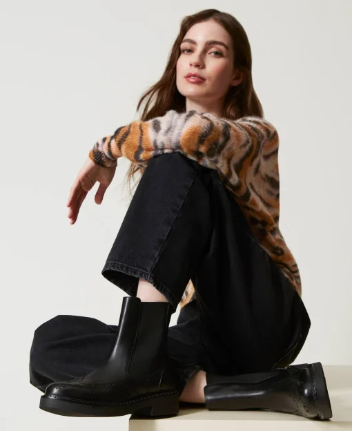 Bottines Chelsea En Cuir