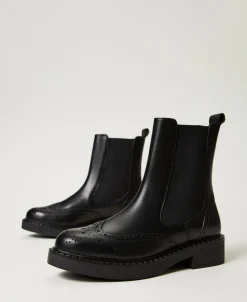 Bottines Chelsea En Cuir