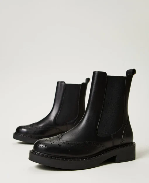 Bottines Chelsea En Cuir