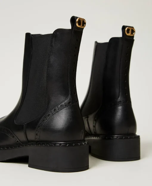 Bottines Chelsea En Cuir