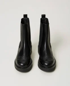 Bottines Chelsea En Cuir