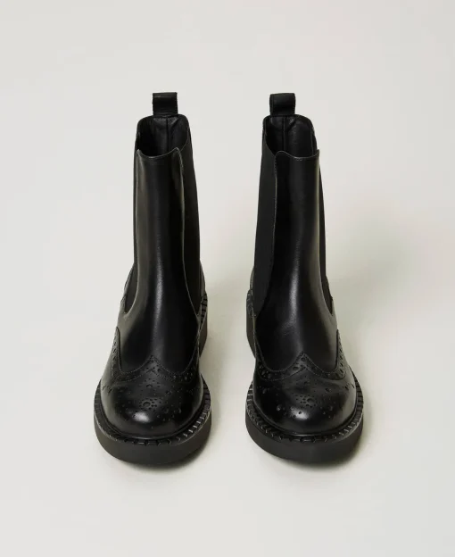 Bottines Chelsea En Cuir