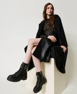 Bottines Motardes Avec Boucles Et Barrette Oval T