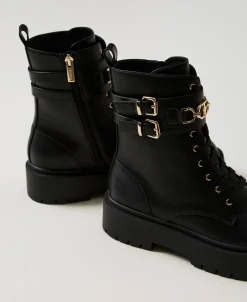 Bottines Motardes Avec Boucles Et Barrette Oval T