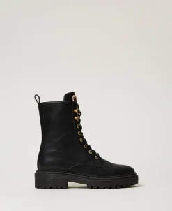 Bottines Motardes Avec Oval T Strassé