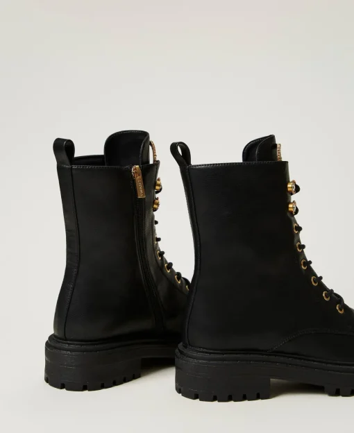 Bottines Motardes Avec Oval T Strassé