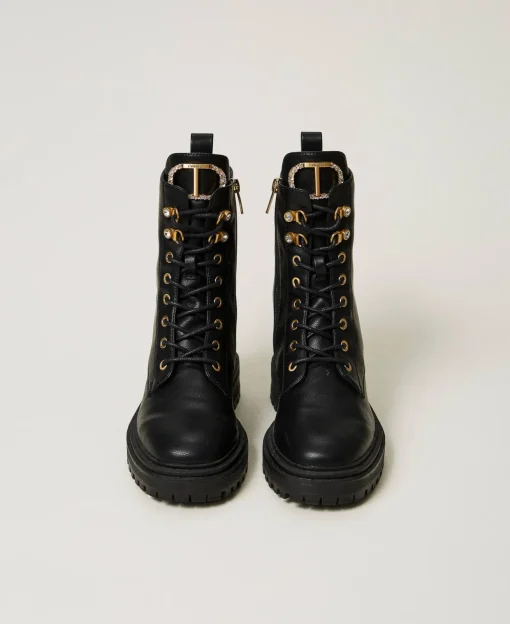 Bottines Motardes Avec Oval T Strassé