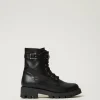 Bottines Motardes En Cuir Avec Bride