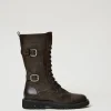 Bottines Motardes Montantes Avec Brides