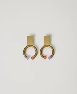 Boucle D’oreille Anneau Avec Pierres