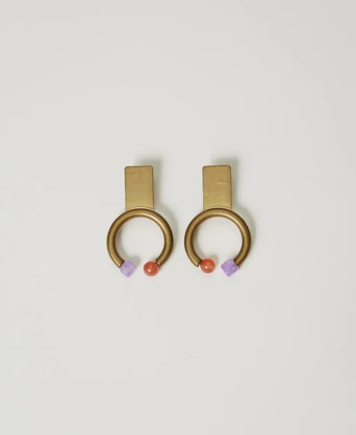 Boucle D’oreille Anneau Avec Pierres