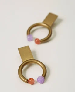 Boucle D’oreille Anneau Avec Pierres