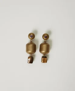 Boucle D’oreille Avec éléments En Métal Et Pierre