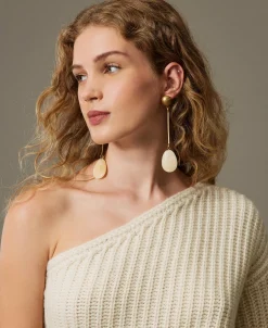 Boucle D’oreille En Métal Avec Pierres