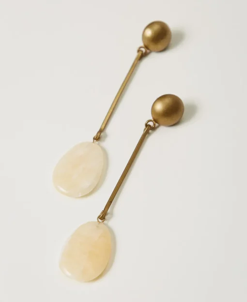 Boucle D’oreille En Métal Avec Pierres