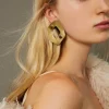 Boucle D’oreille Ovale En Métal
