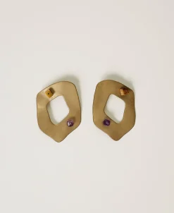 Boucle D’oreille Ovale En Métal