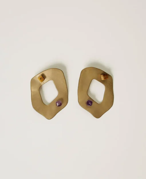 Boucle D’oreille Ovale En Métal