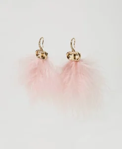 Boucles D’oreilles Avec Plumes Et Oval T