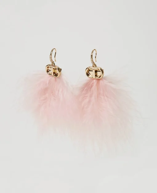 Boucles D’oreilles Avec Plumes Et Oval T