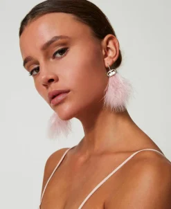 Boucles D’oreilles Avec Plumes Et Oval T