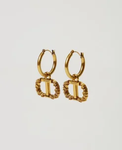 Boucles D’oreilles En Anneau Avec Oval T Floral