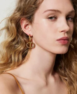 Boucles D’oreilles En Anneau Avec Oval T Floral