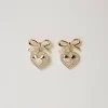 Boucles D’oreilles En Cœur Avec Strass Et Oval T