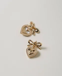 Boucles D’oreilles En Cœur Avec Strass Et Oval T