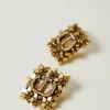 Boucles D’oreilles Oval T Avec Motif Floral