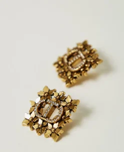 Boucles D’oreilles Oval T Avec Motif Floral
