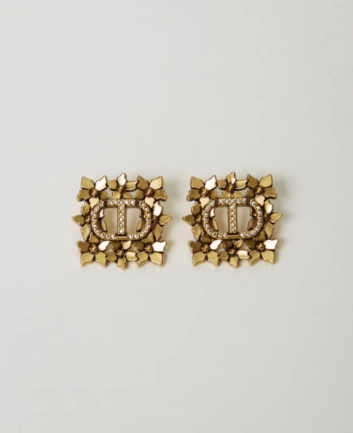Boucles D’oreilles Oval T Avec Motif Floral