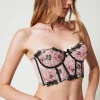 Bustier En Tulle Avec Broderie