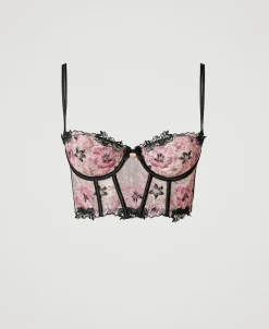 Bustier En Tulle Avec Broderie